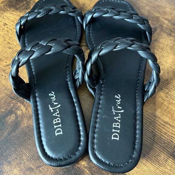 Diba True Rae Nah Leather Braided Sandal in Black, Size 9. New in Box! - Picture 11 of 16